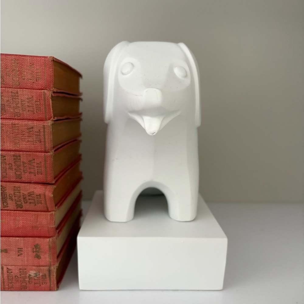 Jonathan Adler Dachshund Bookends – White Resin – Vintage - Picture 10 of 15